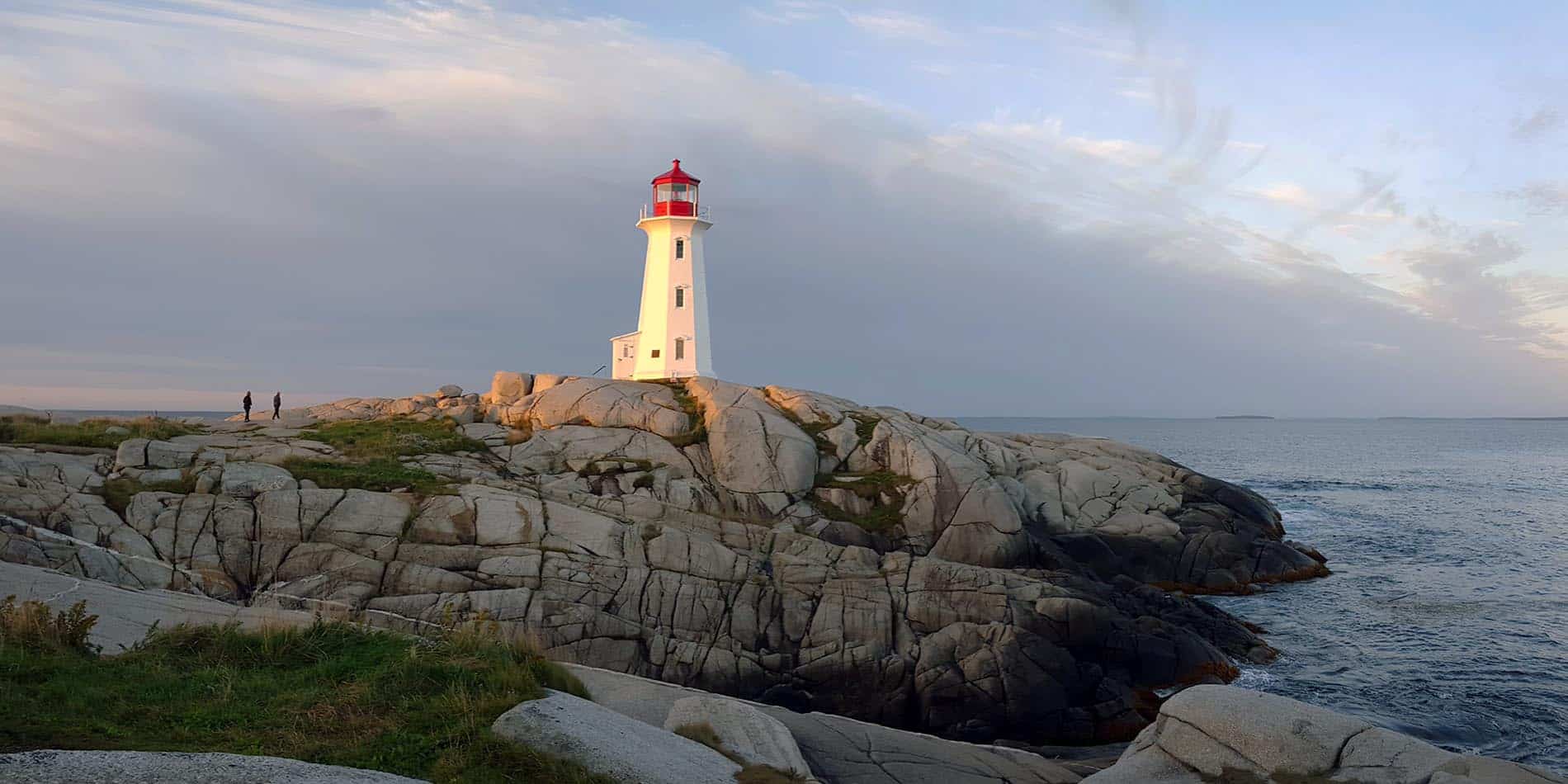 Peggy's Cove lighthouse in morning light - image by Picture Perfect Tours and Geordie Mott